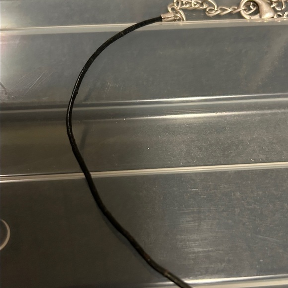 Elegant Silver Necklace with Blue and Yellow Accents - Picture 6 of 6